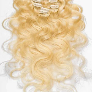 613/BLONDE BODY WAVE CLIP-IN EXTENSIONS