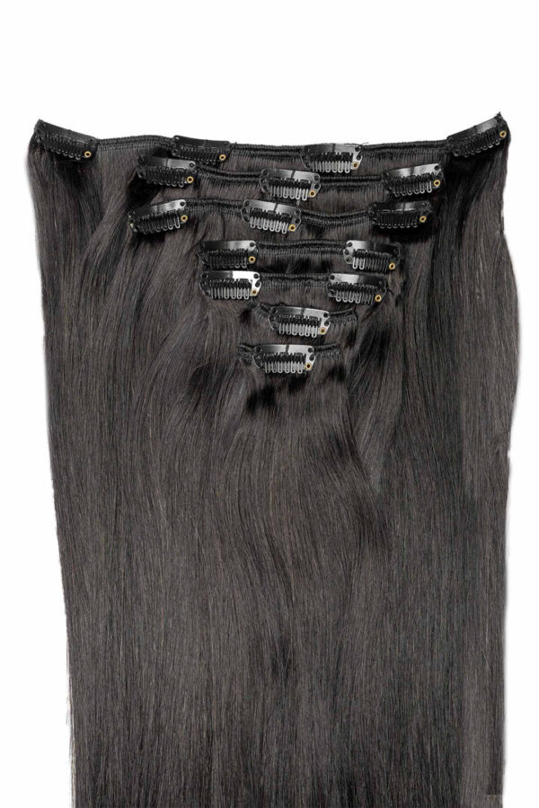 1B/NATURAL BLACK STRAIGHT CLIP-IN EXTENSIONS