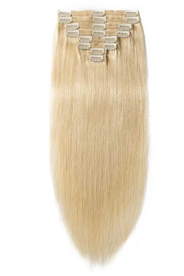 613/BLONDE STRAIGHT CLIP-IN EXTENSIONS